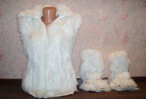 Products from rabbit fur