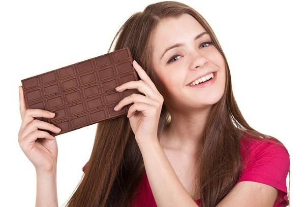 girl with chocolate