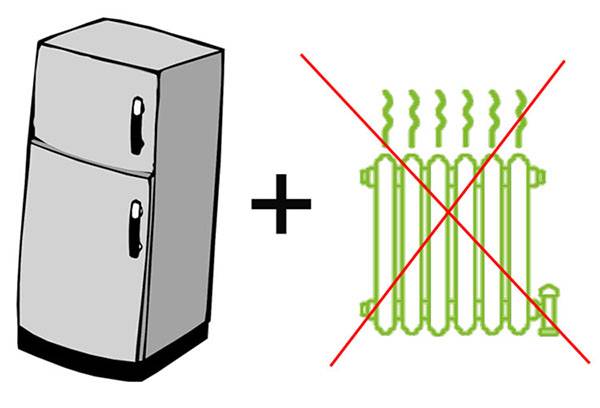 Frigorifero vicino alla batteria