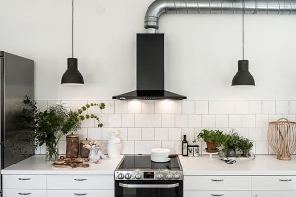 Cappa da cucina in stile scandinavo