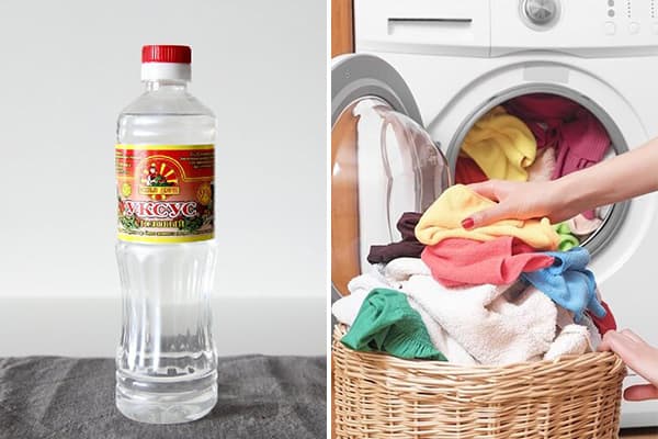 Vinegar in a washing machine