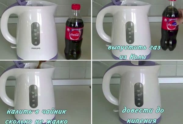 Pulizia del bollitore elettrico con cola