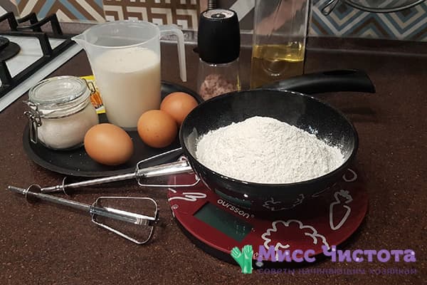 Ingredienti per frittelle giapponesi