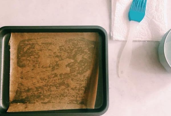 parchment paper on a baking sheet