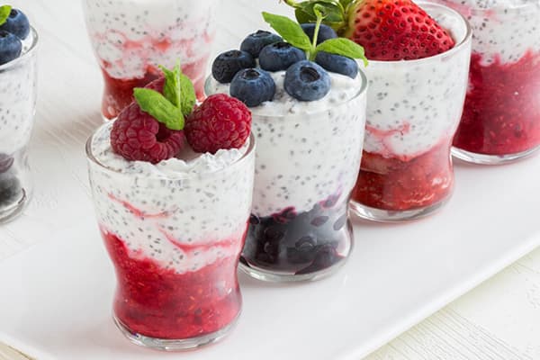 Semi di Chia nello yogurt