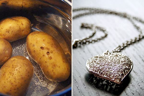 Brodo di patate per la pulizia dell'argento