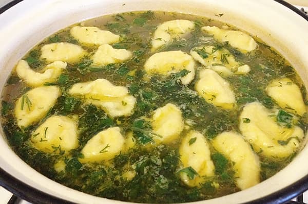 Zuppa di verdure e gnocchi