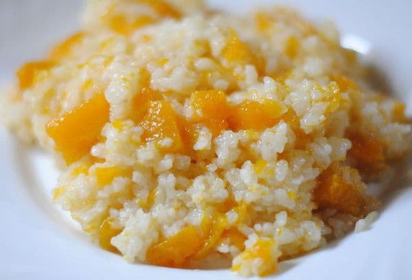 Porridge di zucca con riso