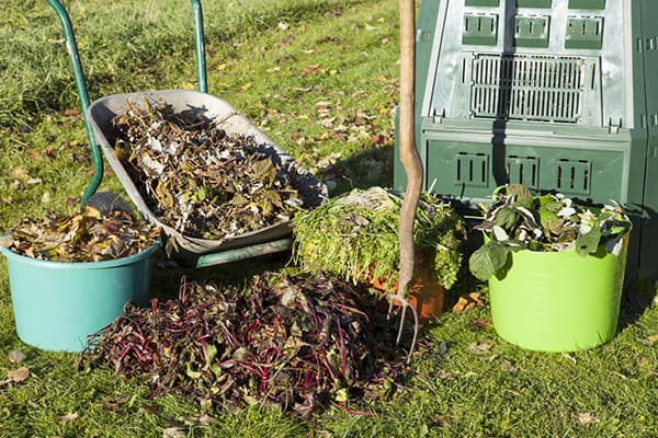 Residui vegetali per il cumulo di compost