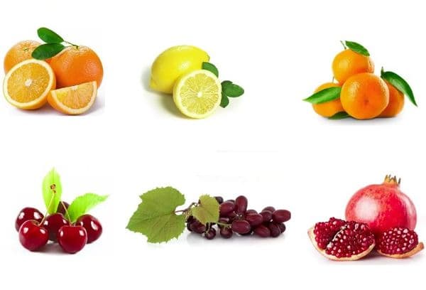 Variety of fruits