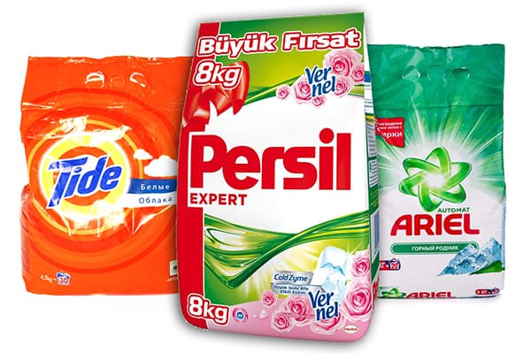 Polveri di Ariel, Persil e Tide